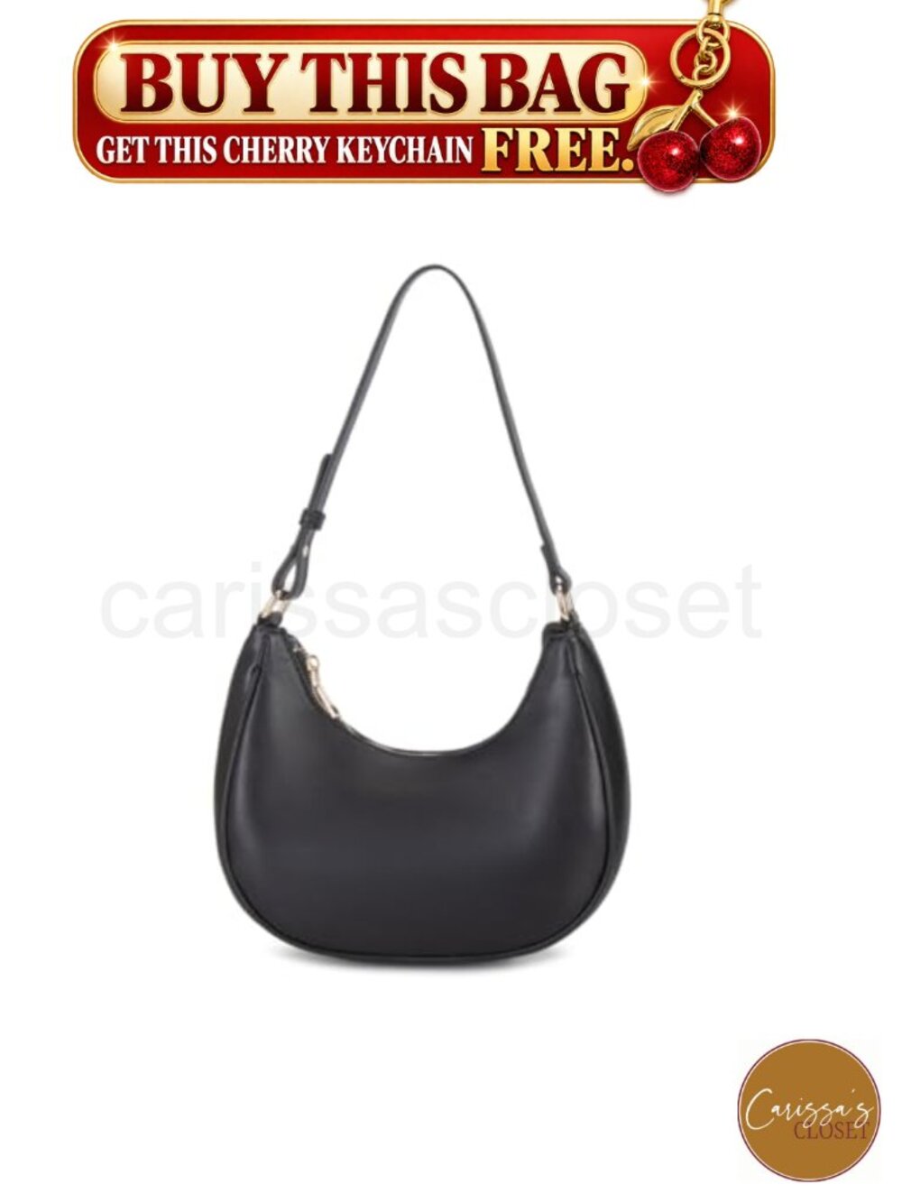 ✨ Hobo Tote Handbag Mini Clutch Purse with Zipper Closure Vegan PU Leather